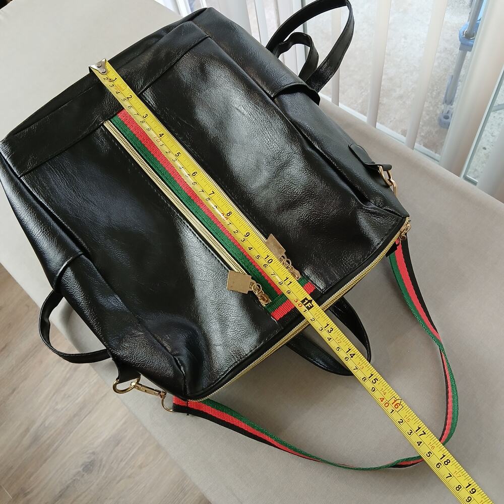 Mini Double Zippers Oxford Backpack EUC repaired T&J Designs spacious - Picture 8 of 10